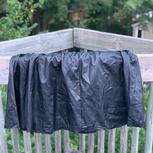 Black Faux Leather Skirt